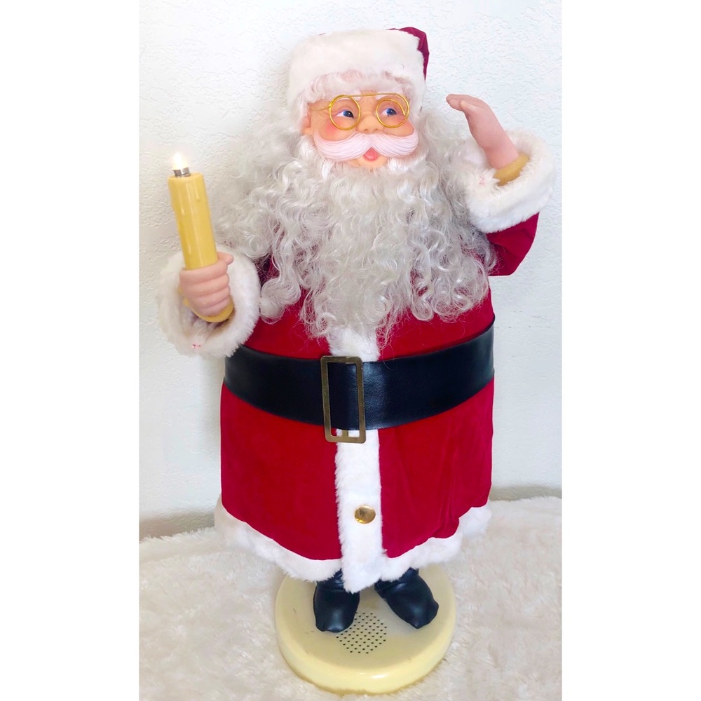 VTG 80s Motionettes 24” Rubber Face Santa Christmas Animated Musical (15 Songs)
